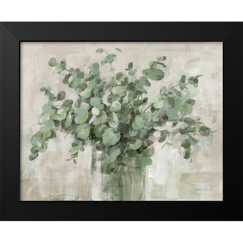 Scented Eucalyptus Neutral Black Modern Wood Framed Art Print by Nai, Danhui