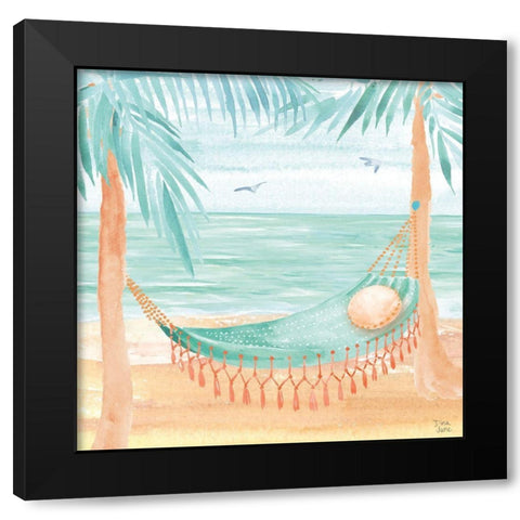 Ocean Breeze IV Black Modern Wood Framed Art Print with Double Matting by June, Dina