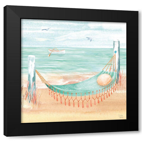 Ocean Breeze VI Black Modern Wood Framed Art Print with Double Matting by June, Dina