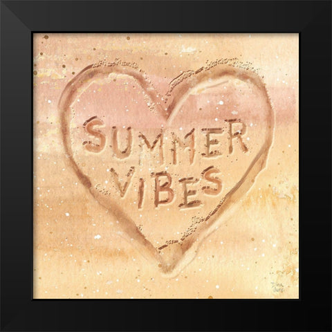 Ocean Breeze IX Black Modern Wood Framed Art Print by June, Dina