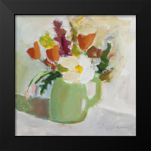 Spring in a Green Pitcher Black Modern Wood Framed Art Print by Munger, Pamela