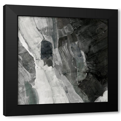Rocky Ravine BW Black Modern Wood Framed Art Print by Hristova, Albena