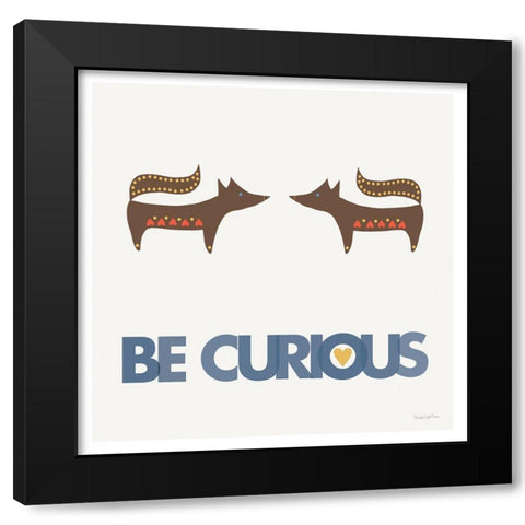 Curious Black Modern Wood Framed Art Print with Double Matting by Charro, Mercedes Lopez