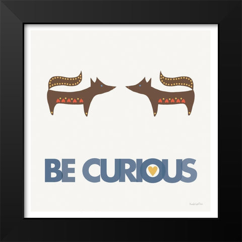 Curious Black Modern Wood Framed Art Print by Charro, Mercedes Lopez