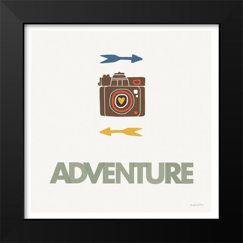 Adventure Black Modern Wood Framed Art Print by Charro, Mercedes Lopez