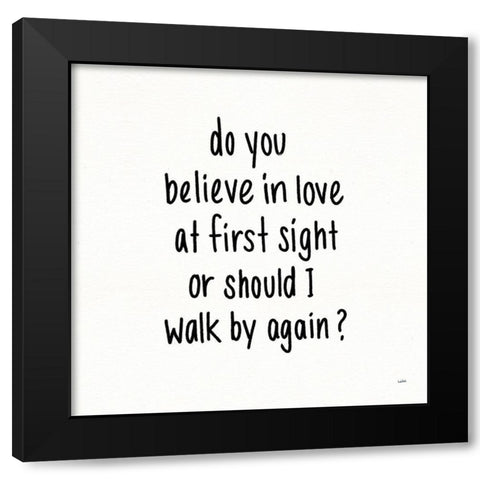 Pickup Lines I Black Modern Wood Framed Art Print by York, Leah