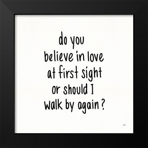 Pickup Lines I Black Modern Wood Framed Art Print by York, Leah