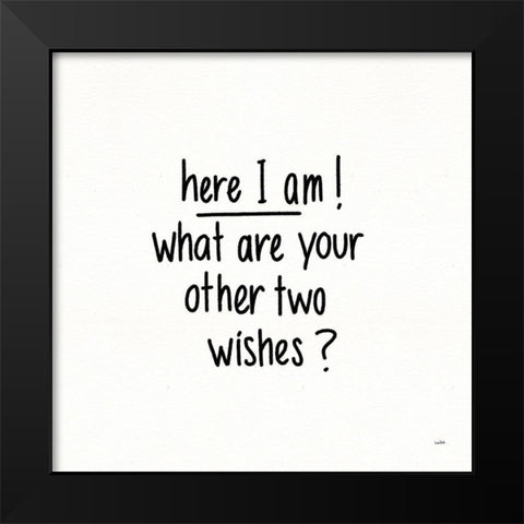 Pickup Lines III Black Modern Wood Framed Art Print by York, Leah