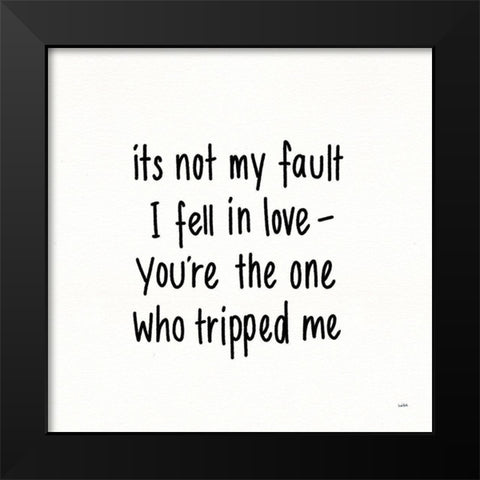 Pickup Lines IV Black Modern Wood Framed Art Print by York, Leah