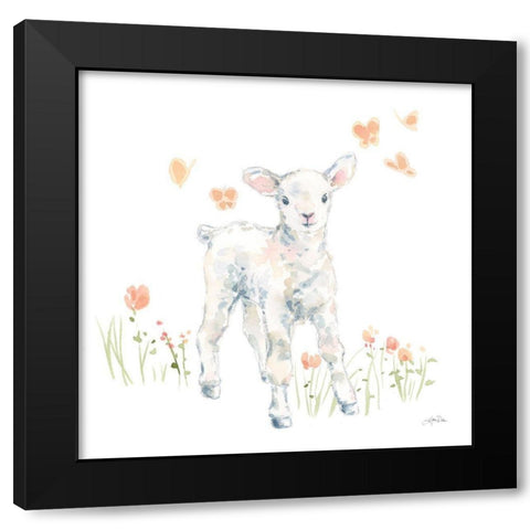Spring Lambs I Black Modern Wood Framed Art Print by Pete, Katrina