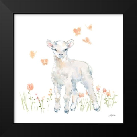 Spring Lambs II Black Modern Wood Framed Art Print by Pete, Katrina