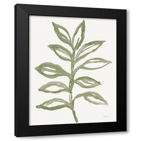 Nature in Sage II Black Modern Wood Framed Art Print with Double Matting by Schlabach, Sue