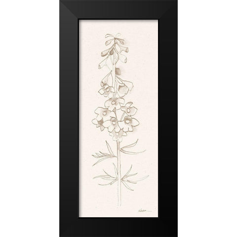 Delphinium I Black Modern Wood Framed Art Print by Novak, Shirley