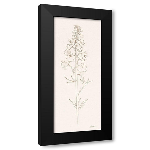 Delphinium II Black Modern Wood Framed Art Print by Novak, Shirley