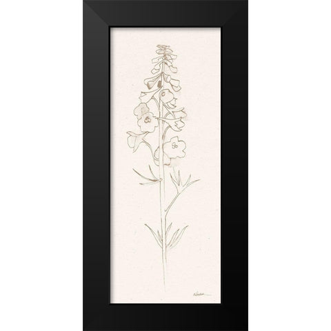 Delphinium II Black Modern Wood Framed Art Print by Novak, Shirley