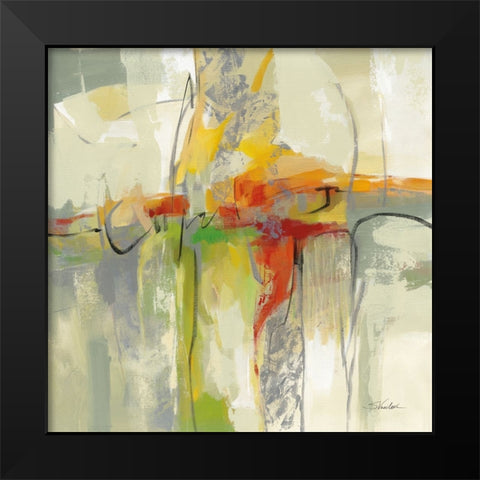 Joyful Tune Black Modern Wood Framed Art Print by Vassileva, Silvia