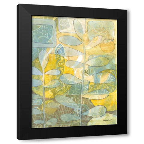 Rising Green I Black Modern Wood Framed Art Print by Lovell, Kathrine