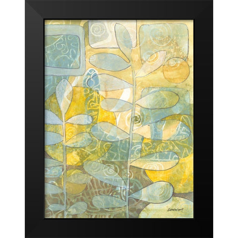 Rising Green I Black Modern Wood Framed Art Print by Lovell, Kathrine