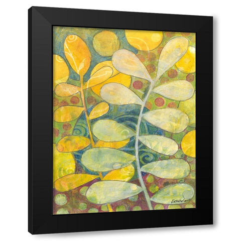 Rising Green II Black Modern Wood Framed Art Print by Lovell, Kathrine