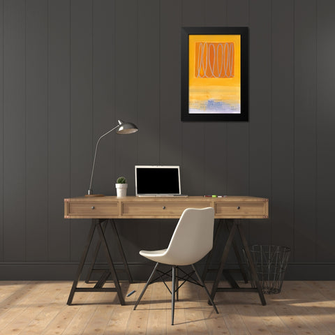 Wireless Black Modern Wood Framed Art Print by Lovell, Kathrine