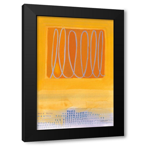 Wireless Black Modern Wood Framed Art Print by Lovell, Kathrine