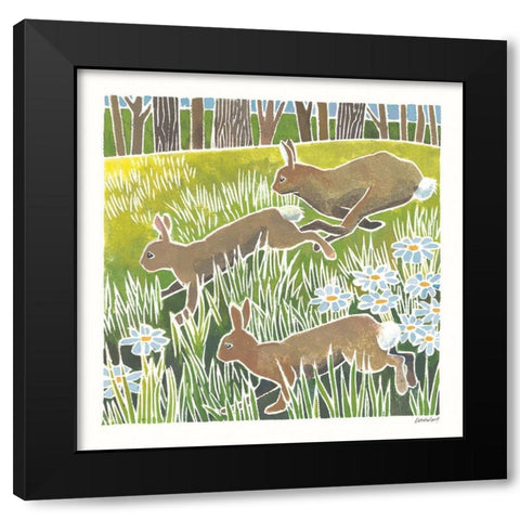 Wild Woodland II Black Modern Wood Framed Art Print by Lovell, Kathrine