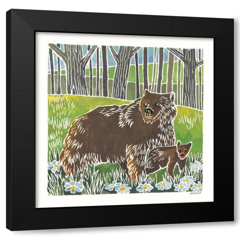 Wild Woodland III Black Modern Wood Framed Art Print by Lovell, Kathrine