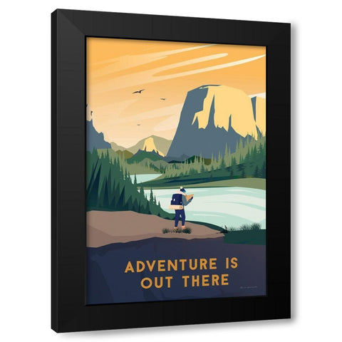 Wild Adventure III Black Modern Wood Framed Art Print by Escalante, Omar