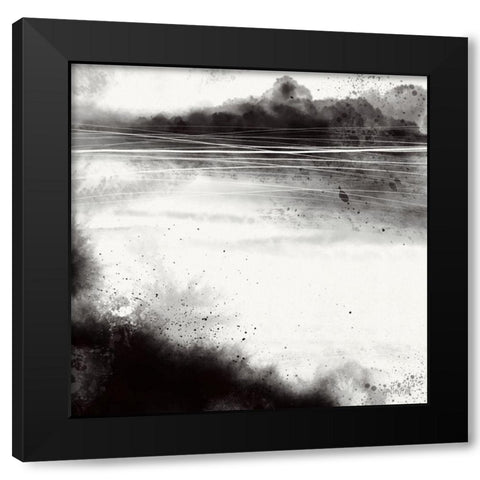 Misty Landscape I Black Modern Wood Framed Art Print with Double Matting by Tavoletti, Anne