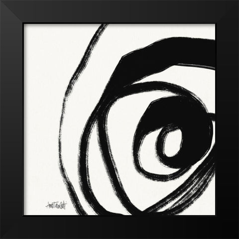 Black and White Abstract III Black Modern Wood Framed Art Print by Tavoletti, Anne
