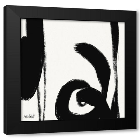 Black and White Abstract IV Black Modern Wood Framed Art Print by Tavoletti, Anne