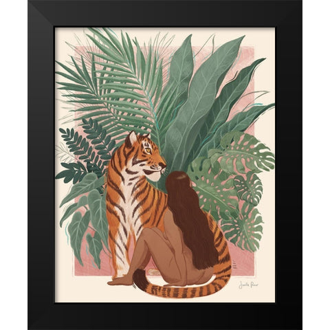 Majestic Cats II Black Modern Wood Framed Art Print by Penner, Janelle