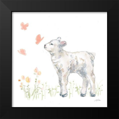 Spring Lamb IV Black Modern Wood Framed Art Print by Pete, Katrina