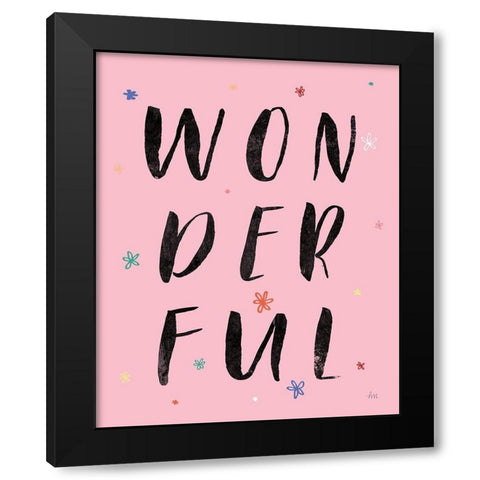 Colorful Bold Words I Black Modern Wood Framed Art Print with Double Matting by Marshall, Laura