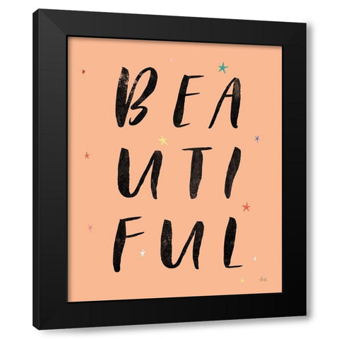 Colorful Bold Words II Black Modern Wood Framed Art Print by Marshall, Laura
