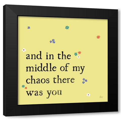 Simple Romance I Colorful Black Modern Wood Framed Art Print by Marshall, Laura