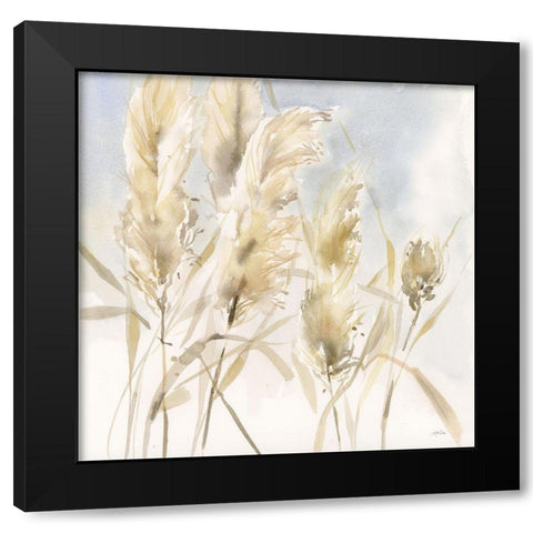 Pampas Grasses Black Modern Wood Framed Art Print with Double Matting by Pete, Katrina