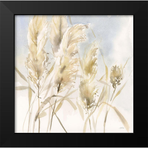 Pampas Grasses Black Modern Wood Framed Art Print by Pete, Katrina
