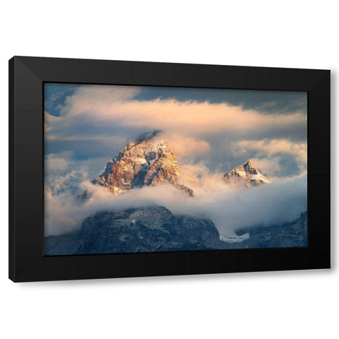 Grand Teton Clouds Color Black Modern Wood Framed Art Print by Majchrowicz, Alan