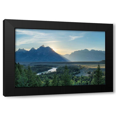 Snake River Overlook Color Black Modern Wood Framed Art Print with Double Matting by Majchrowicz, Alan