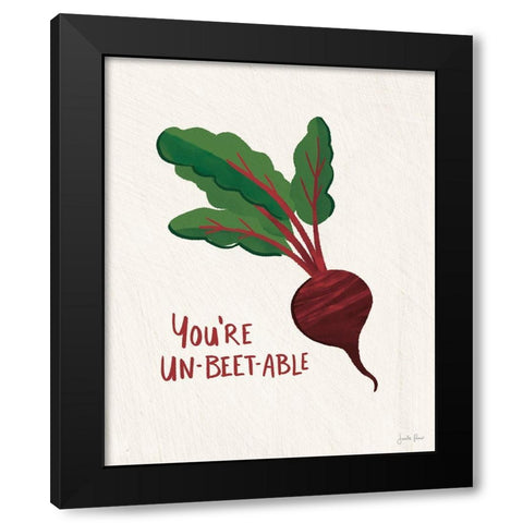 Veggie Fun I Black Modern Wood Framed Art Print with Double Matting by Penner, Janelle