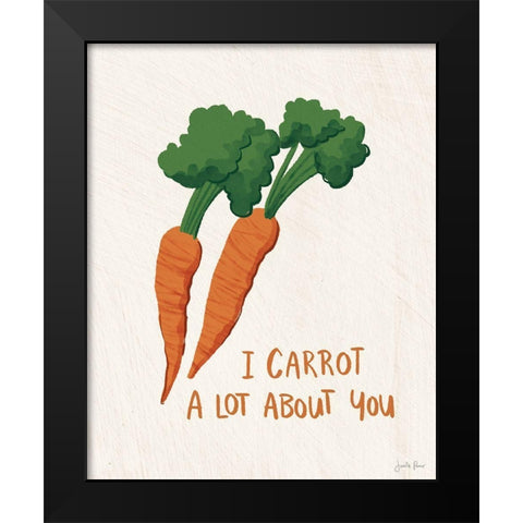 Veggie Fun II Black Modern Wood Framed Art Print by Penner, Janelle