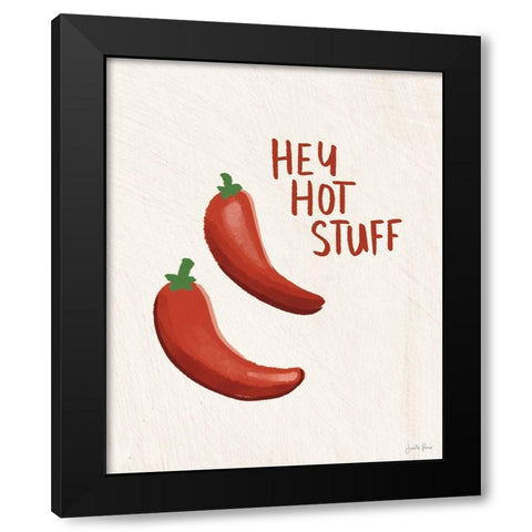 Veggie Fun IV Black Modern Wood Framed Art Print with Double Matting by Penner, Janelle