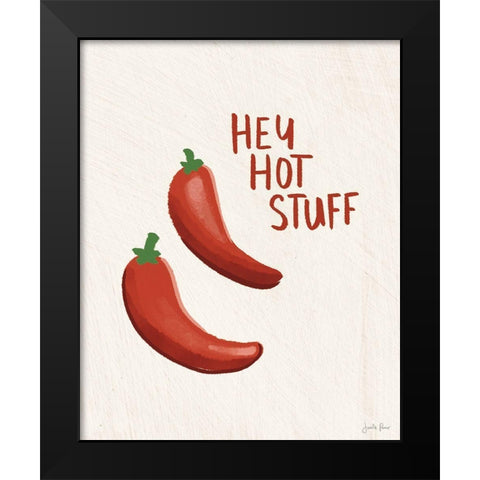 Veggie Fun IV Black Modern Wood Framed Art Print by Penner, Janelle
