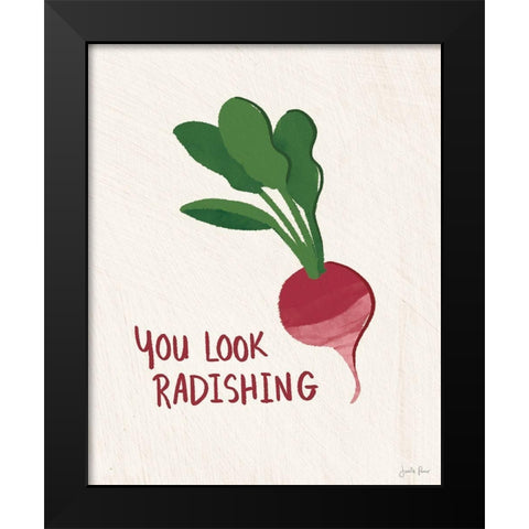 Veggie Fun VI Black Modern Wood Framed Art Print by Penner, Janelle