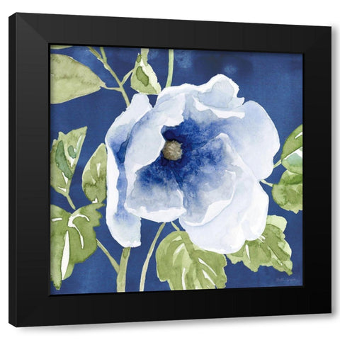 Indigo Petals VIII Black Modern Wood Framed Art Print by Grove, Beth