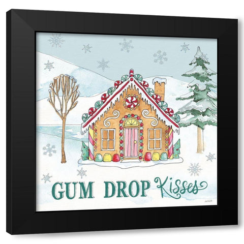 Holiday Trimmings III Black Modern Wood Framed Art Print by Tavoletti, Anne