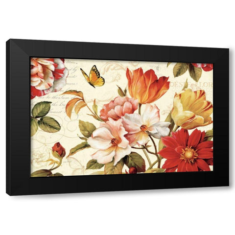 Poesie Florale III Black Modern Wood Framed Art Print by Audit, Lisa