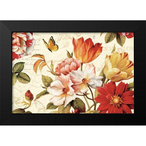 Poesie Florale III Black Modern Wood Framed Art Print by Audit, Lisa