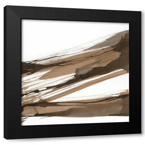 Almost Stripes I Black Modern Wood Framed Art Print with Double Matting by Paschke, Chris